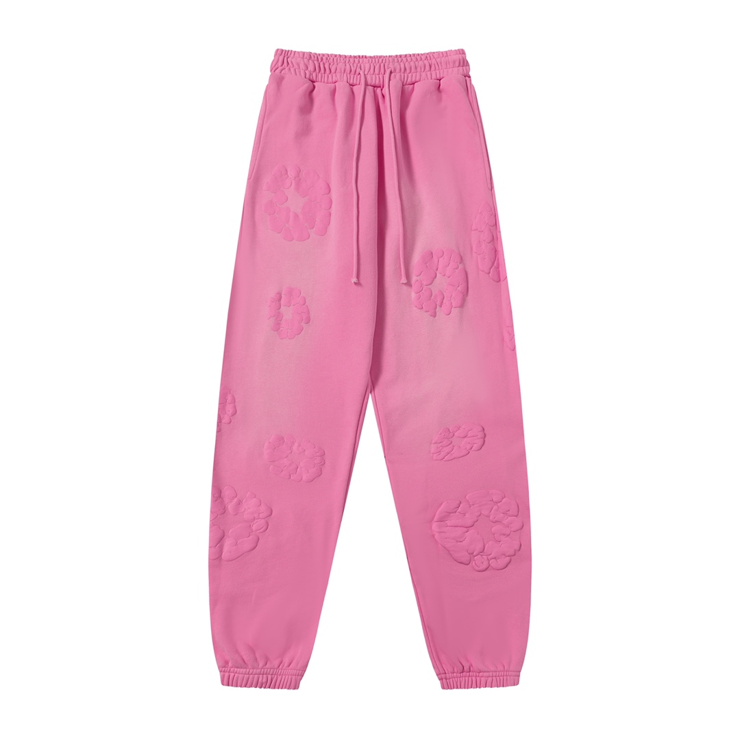 DENIMTEARS Pink Cotton Flower Appliqué Jogger Pants 2 i1755247986 5872 0