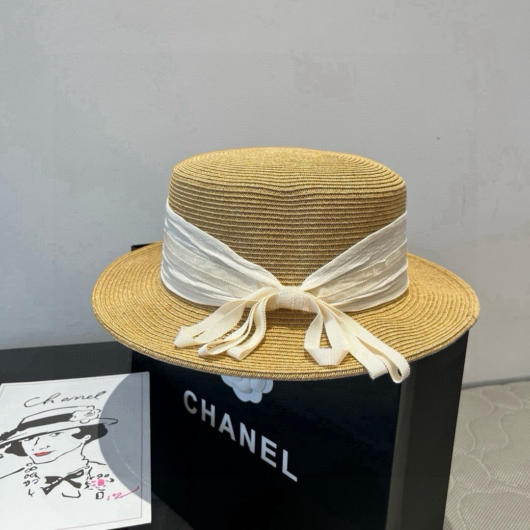 🆕

圣罗兰新款平顶遮阳帽，遮阳草帽，头围57cm