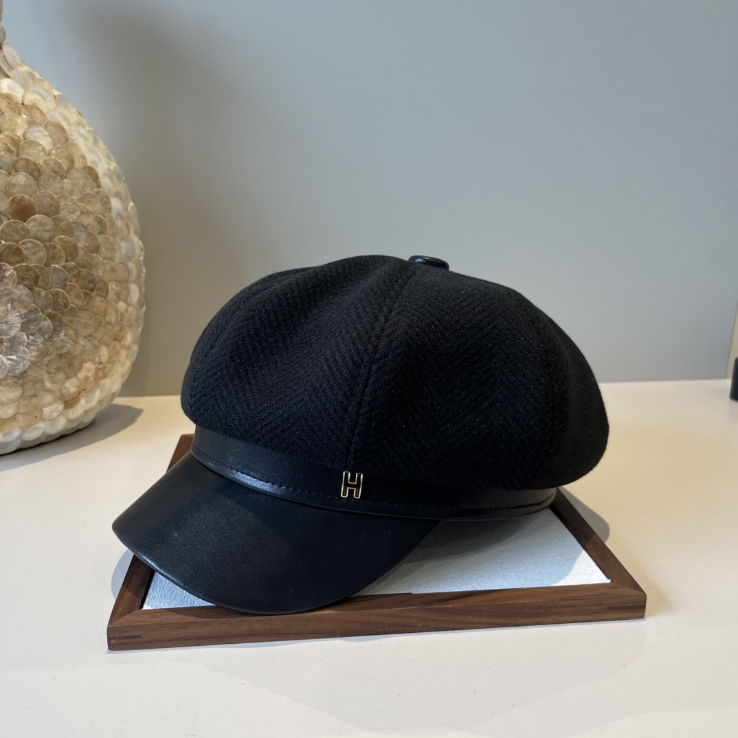 🆕
2024爱马仕HERMES毛呢新款鸭舌画家帽，头围57cm
