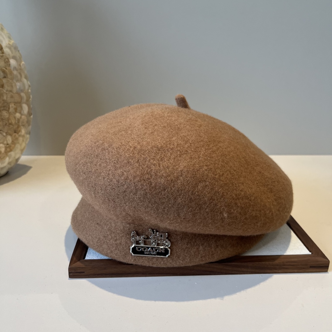 🆕

蔻驰新款羊毛贝雷帽，百分百羊毛面料，头围57cm