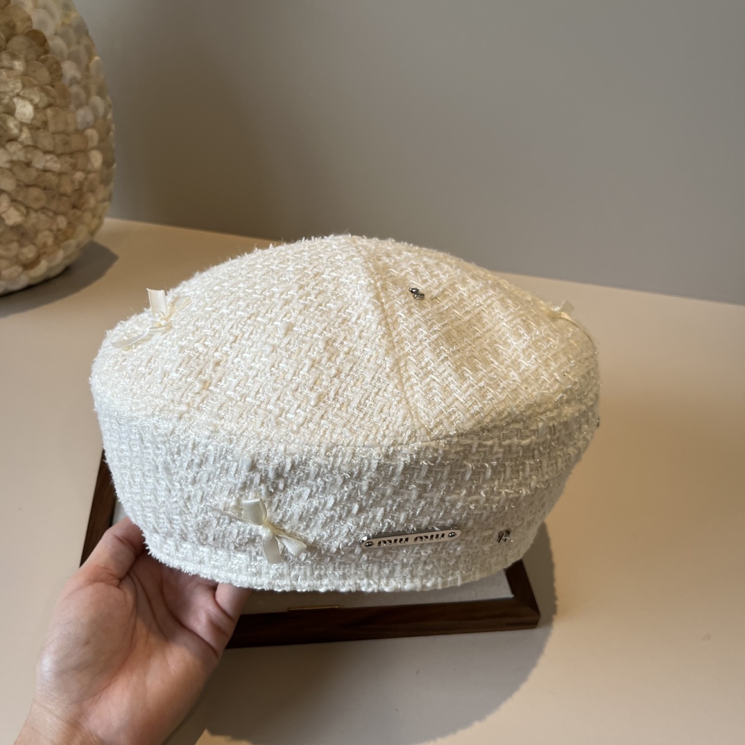 🆕

缪缪miumiu毛呢贝雷帽，原单品质，头围57cm