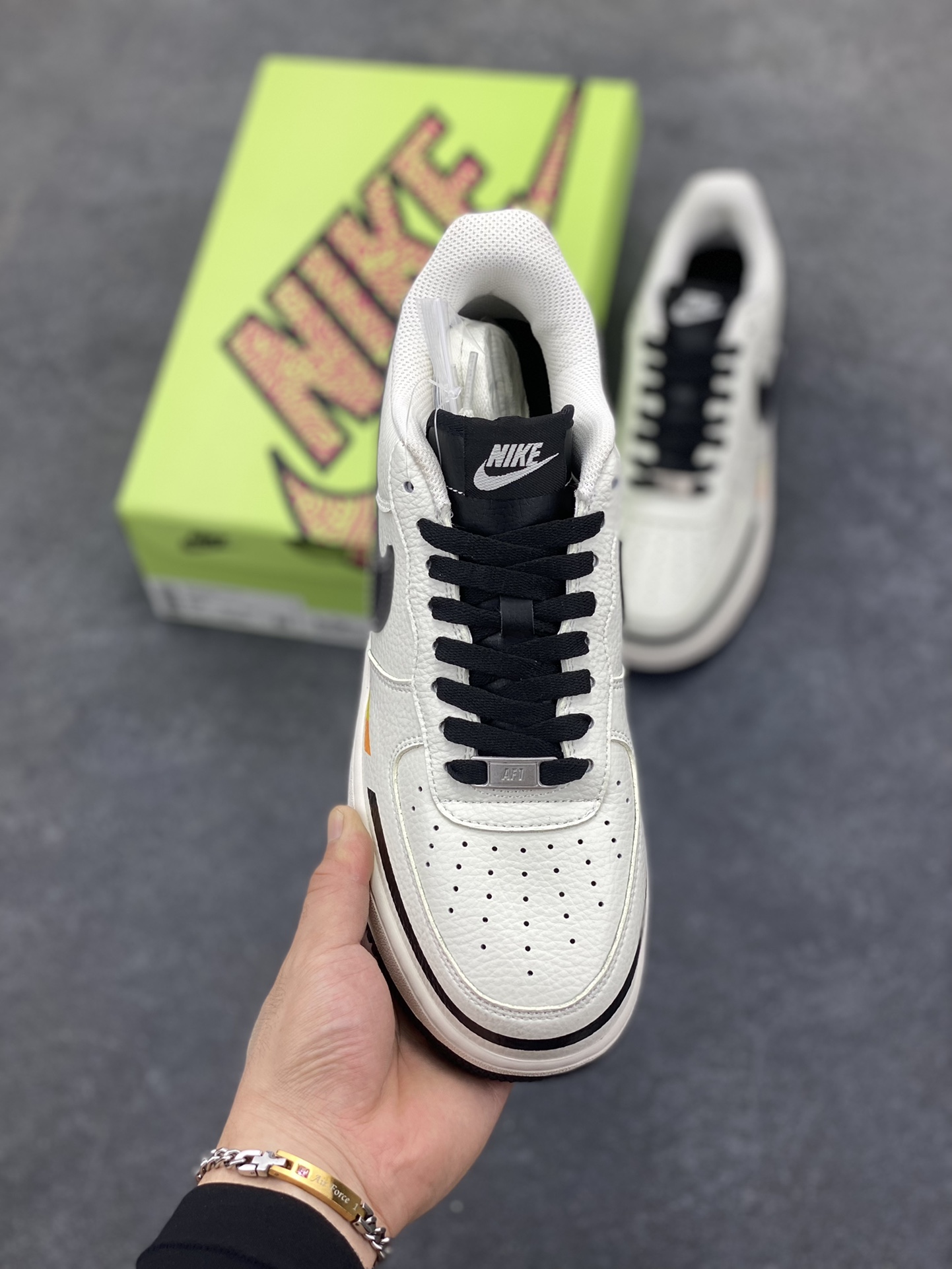 图片[2]-高端定制Nike Air Force 1 藤原豆腐店联名 高端定制 低帮休闲板鞋 定制鞋盒 大厂纯原品质出货 超高清洁度 皮料切割干净无任何毛边 细节完美 货号：KX2532-503 尺码：36 36.5 37.5 38 38.5 39 40 40.5 41 42 42.5 43 44 44.5 45-选品中心
