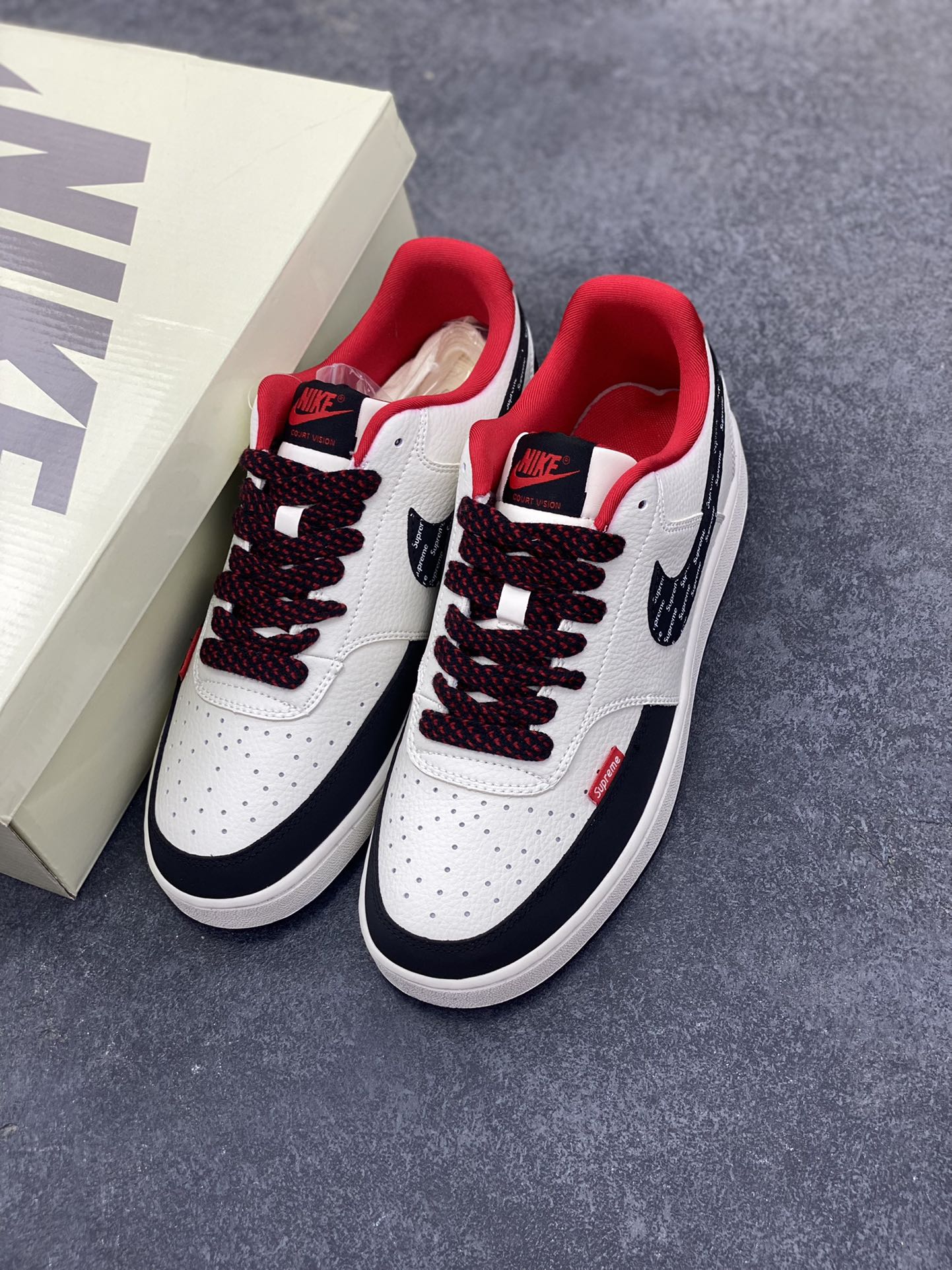 图片[8]-福利特价 海外爆款 ZP订单 NIKE EBERNON Low prm 小空军低帮百搭透气休闲运动板鞋 独家头层版本 原数据独家私模大底 纯正版型 清洁度完美 货号：FD5188-132 尺码：36 36.5 37.5 38 38.5 39 40 40.5 41 42 42.5 43 44 44.5 45-选品中心