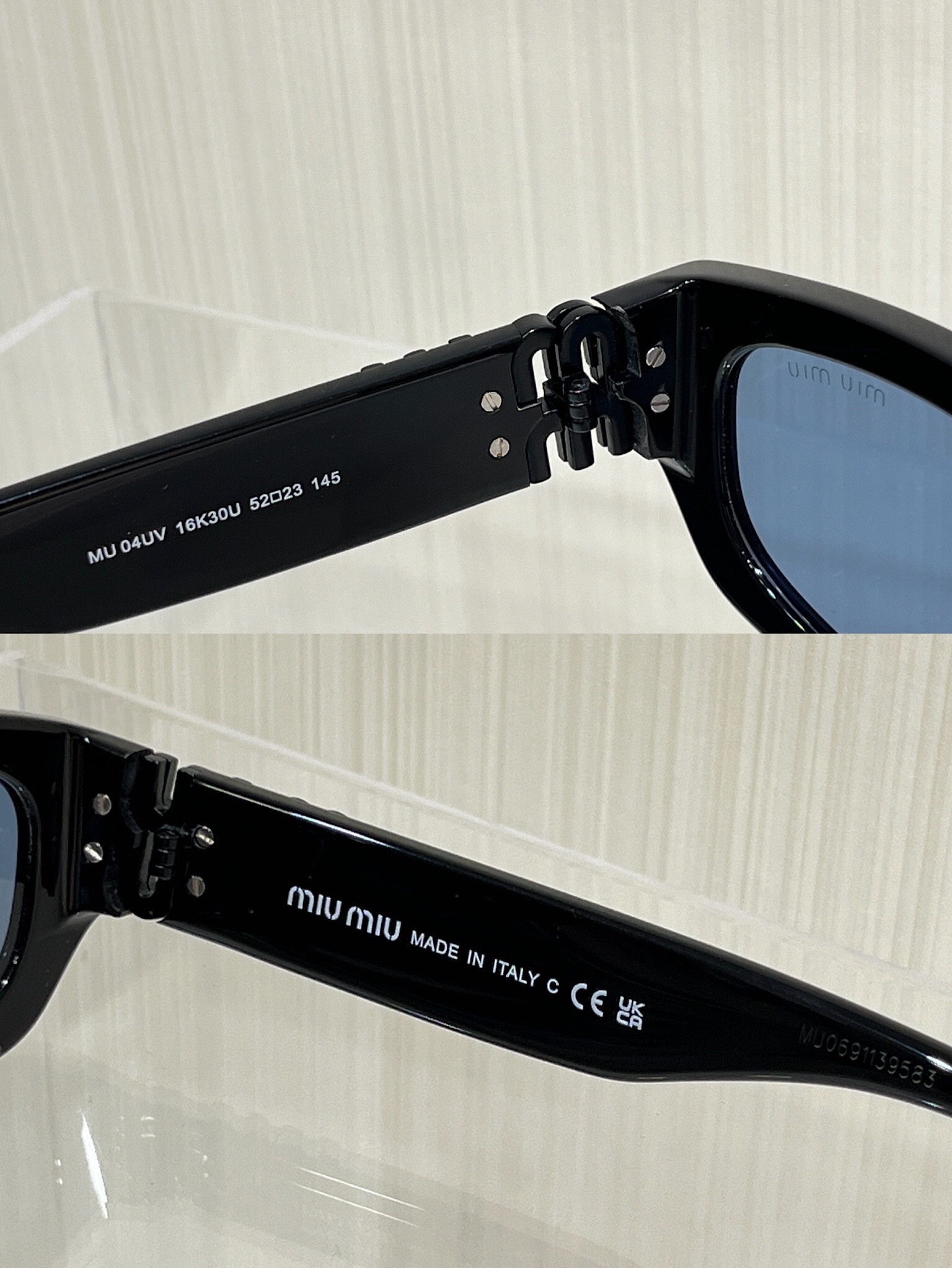 Miu Miu MU04UV Black Frame Blue Lens Fashion Sunglasses 6 i1755343802 3652 6