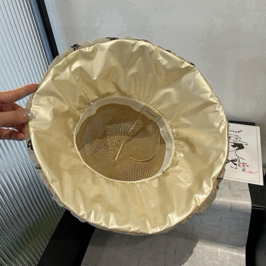 🆕

Gucci古奇新款灯笼帽，遮阳草帽，防紫外线帽檐，头围57cm