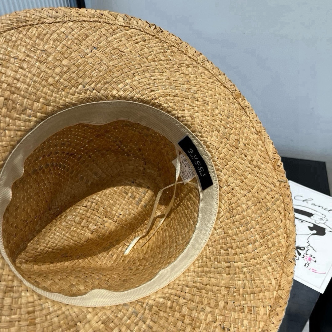 🆕

古奇新款礼帽，遮阳草帽，头围57cm
