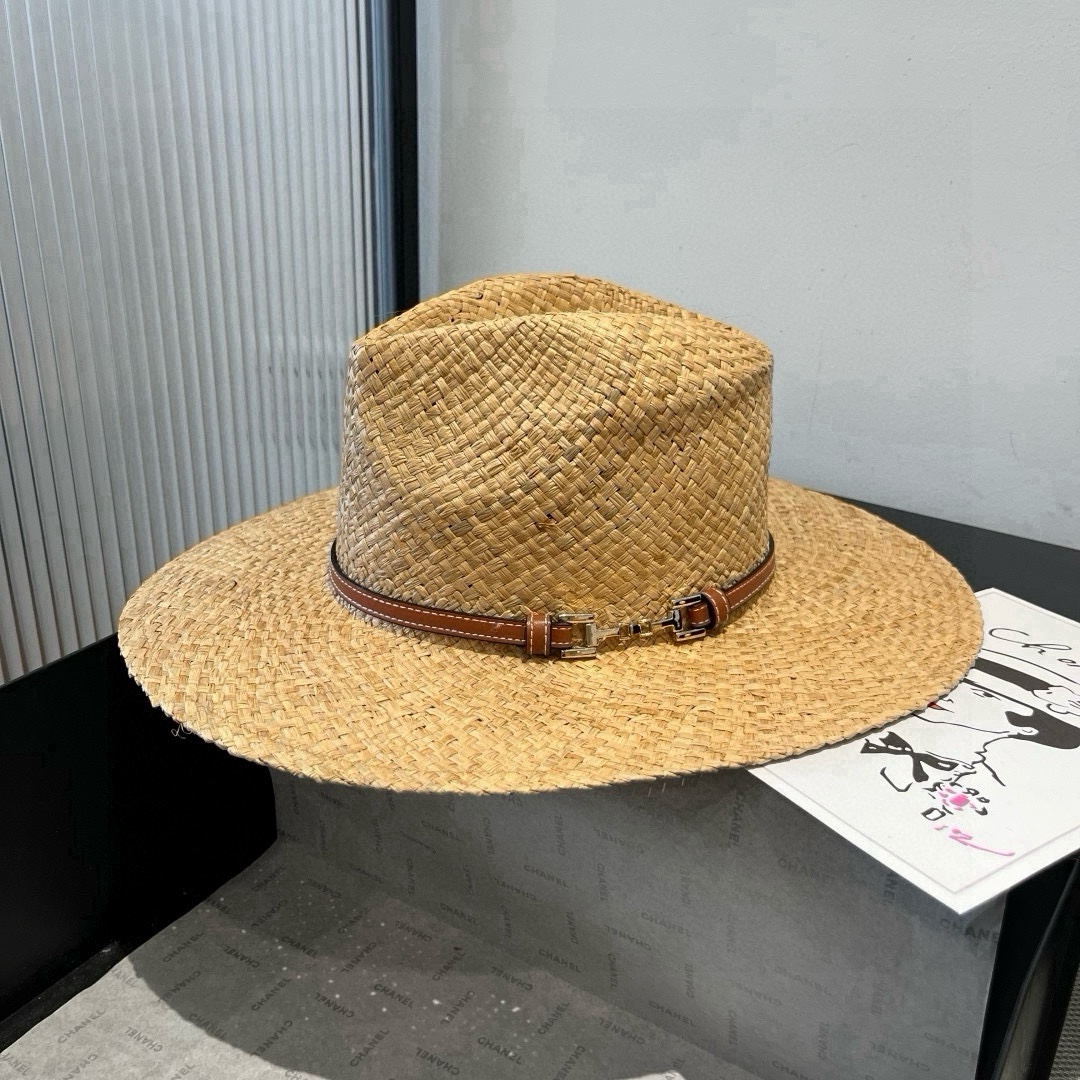 🆕

古奇新款礼帽，遮阳草帽，头围57cm