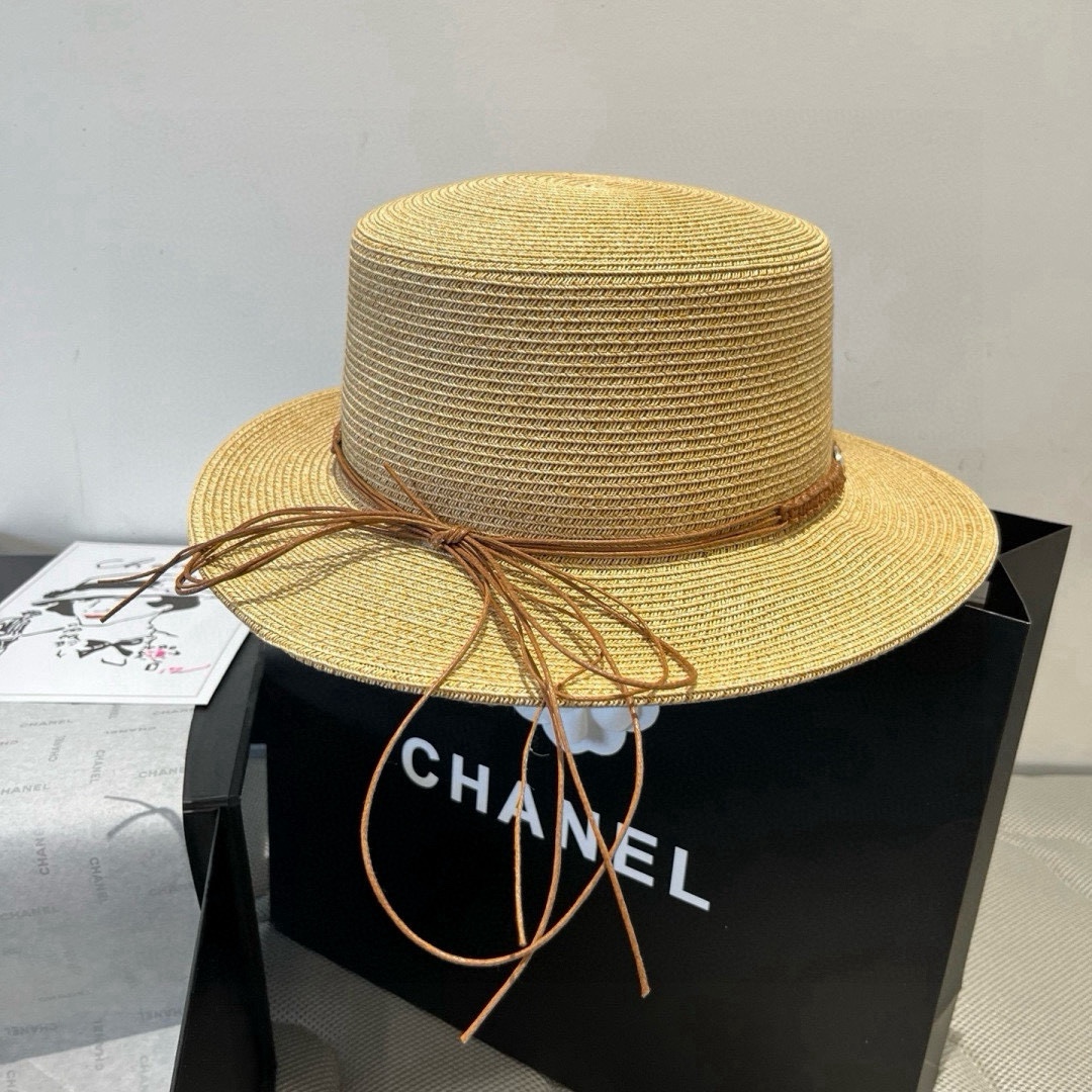 🆕

普拉达新款平顶礼帽，名族风草帽，头围57cm