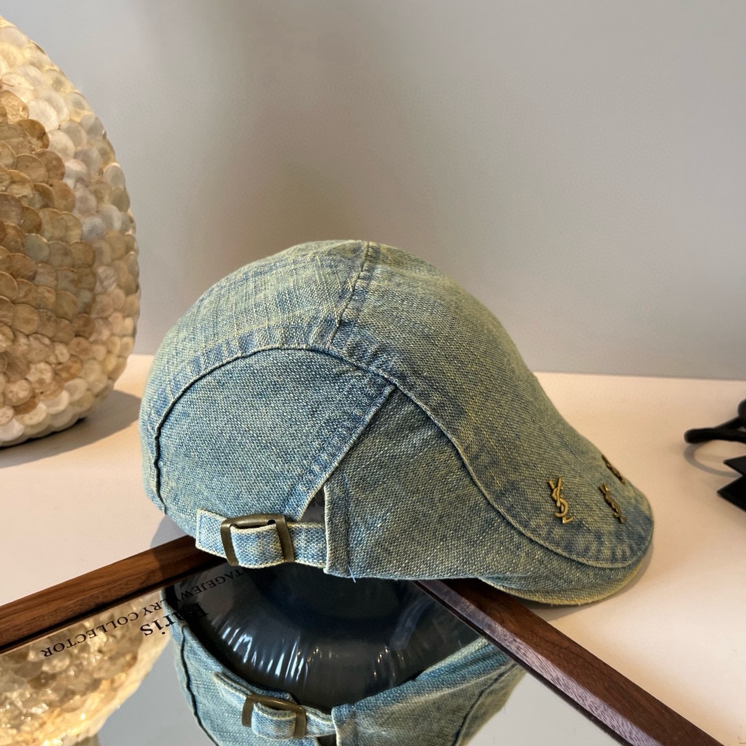 🆕

圣罗兰复古风前进鸭舌帽，高级百搭，头围57cm