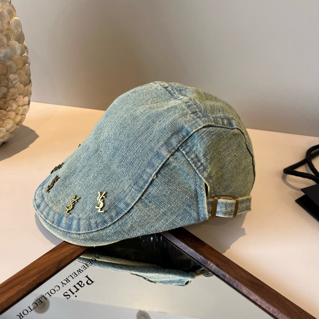 🆕

圣罗兰复古风前进鸭舌帽，高级百搭，头围57cm