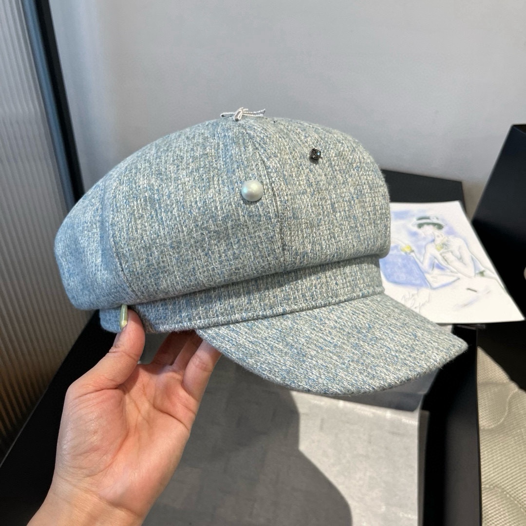 🆕

香奈儿新款鸭舌军帽，高级定制，头围57cm