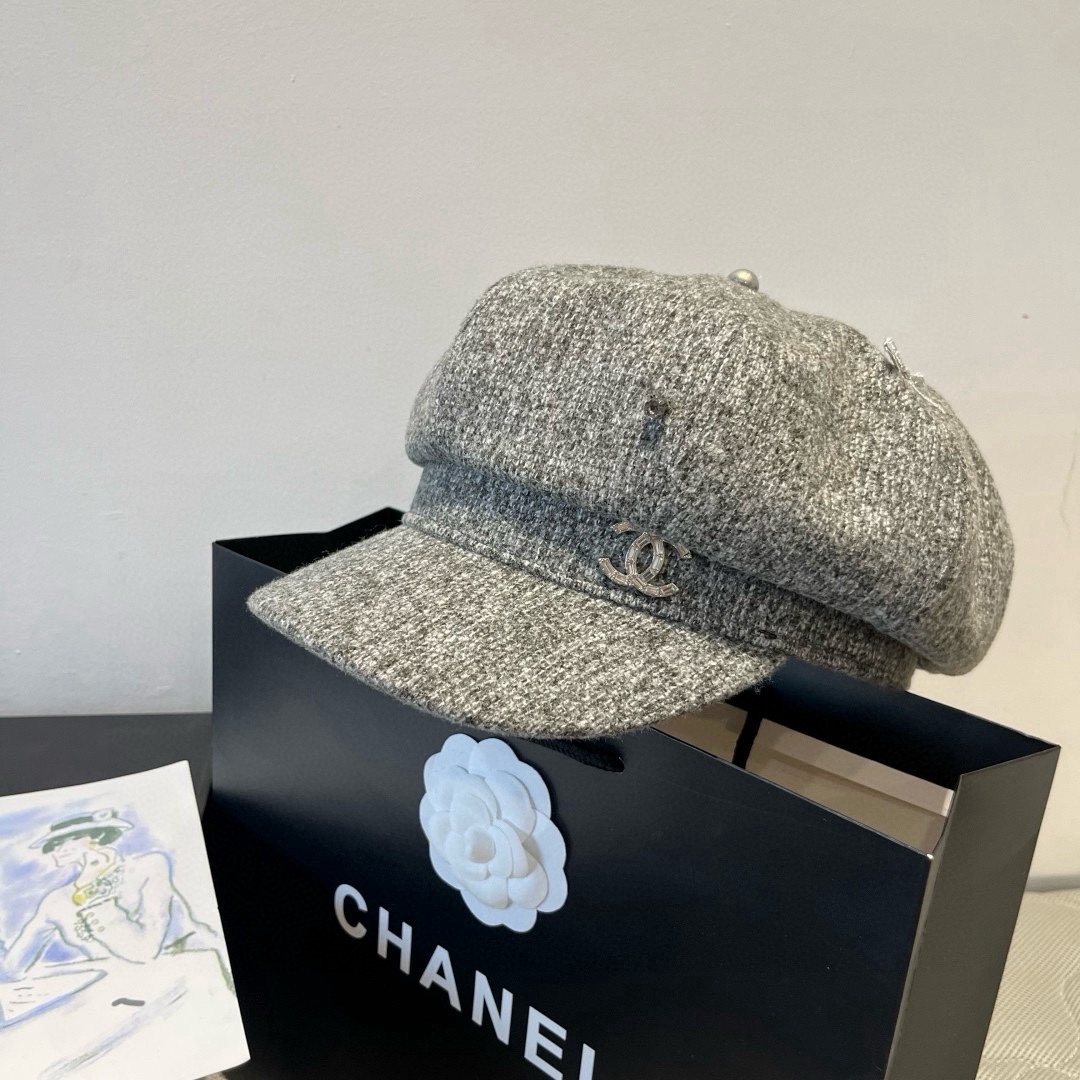 🆕

香奈儿新款鸭舌军帽，高级定制，头围57cm