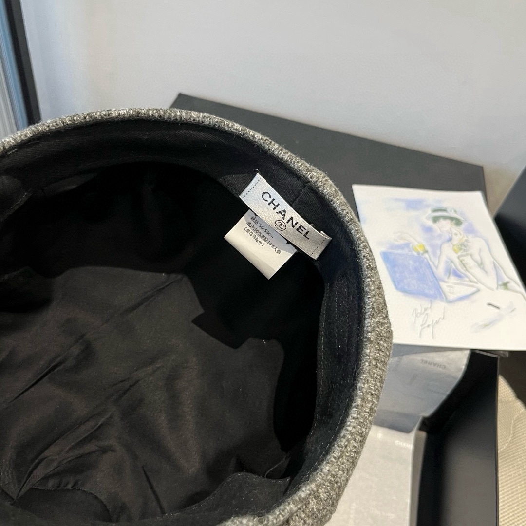 🆕

香奈儿新款鸭舌军帽，高级定制，头围57cm