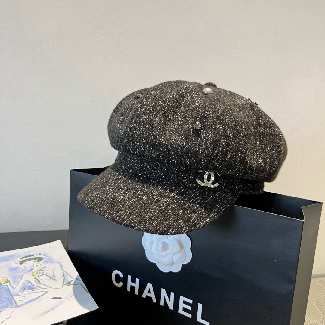 🆕

香奈儿新款鸭舌军帽，高级定制，头围57cm