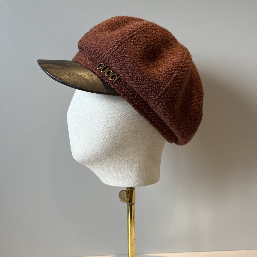 🆕

Gucci古奇新款鸭舌画家帽，头围57cm