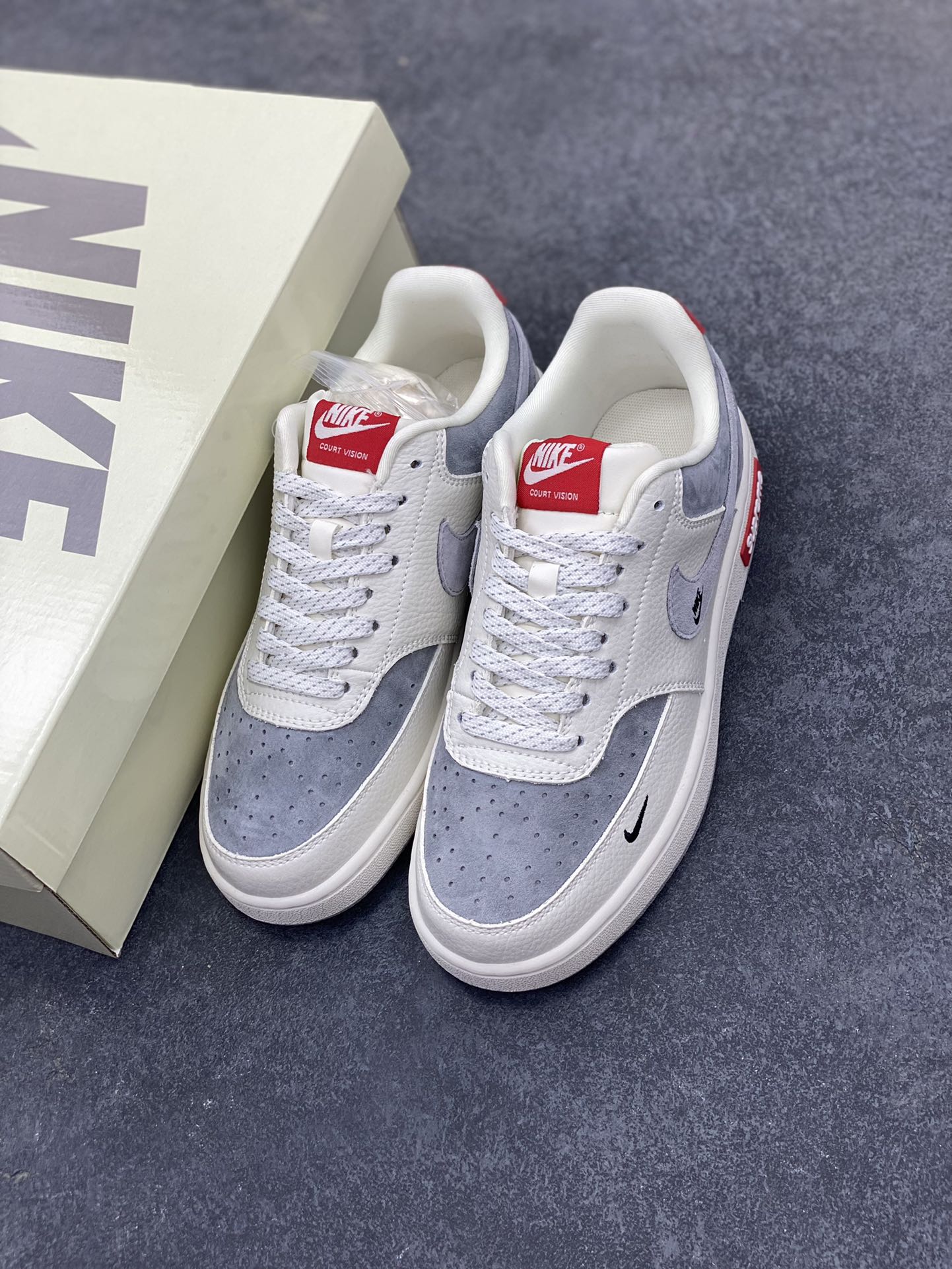 图片[8]-福利特价 海外爆款 ZP订单 NIKE EBERNON Low prm 小空军低帮百搭透气休闲运动板鞋 独家头层版本 原数据独家私模大底 纯正版型 清洁度完美 货号：FD5188-123 尺码：36 36.5 37.5 38 38.5 39 40 40.5 41 42 42.5 43 44 44.5 45-选品中心