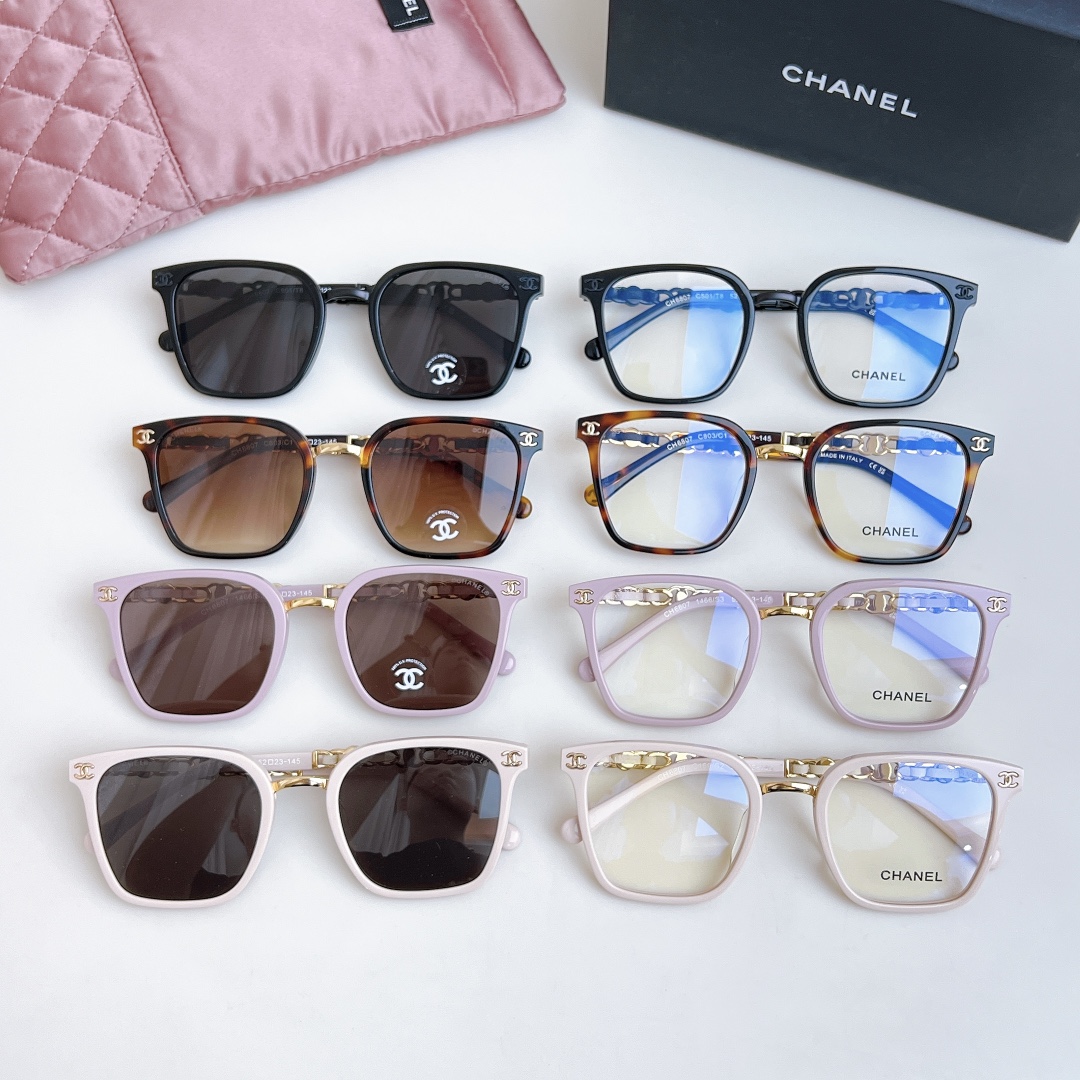 Chanel CH6807 Vintage Square Optical Frames with Logo - 52-23-145