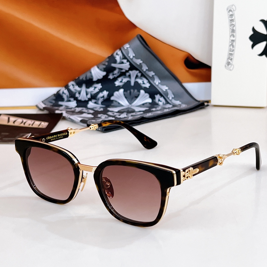 NO:372826,CHROME HEAR* MODELDUCK BUTTER SIZE52 port 21-152 glasses sunglasses sunglasses, glasses, chrome hearts19860909CHROME HEAR* MODELDUCK BUTTER SIZE52口21-152 眼镜墨镜太阳镜,眼镜,chrome hearts,glasses