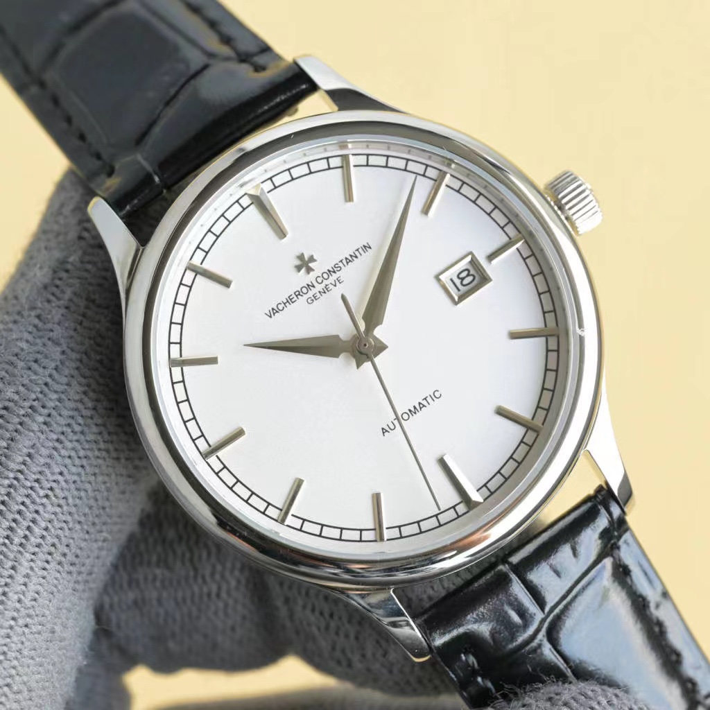 New Zijiang Danton watch with white and gold options, 9015 core, Italian belt, 40mm diameter, high-end quality. - 图片 5