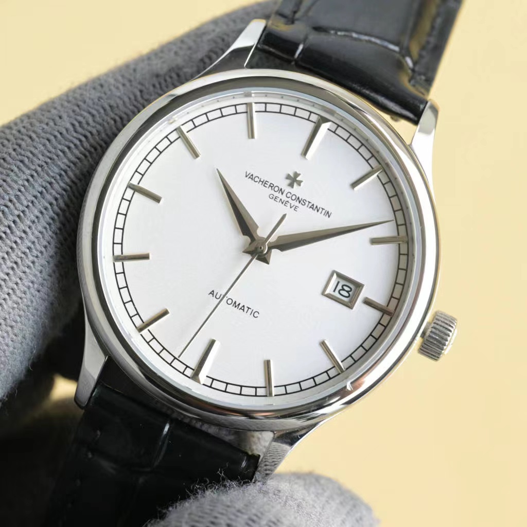 New Zijiang Danton watch with white and gold options, 9015 core, Italian belt, 40mm diameter, high-end quality. - 图片 4