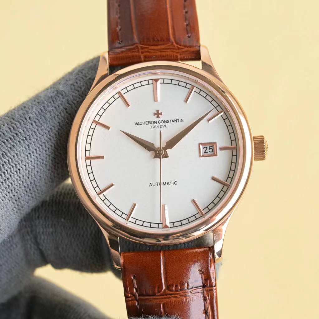 New Zijiang Danton watch with white and gold options, 9015 core, Italian belt, 40mm diameter, high-end quality. - 图片 1