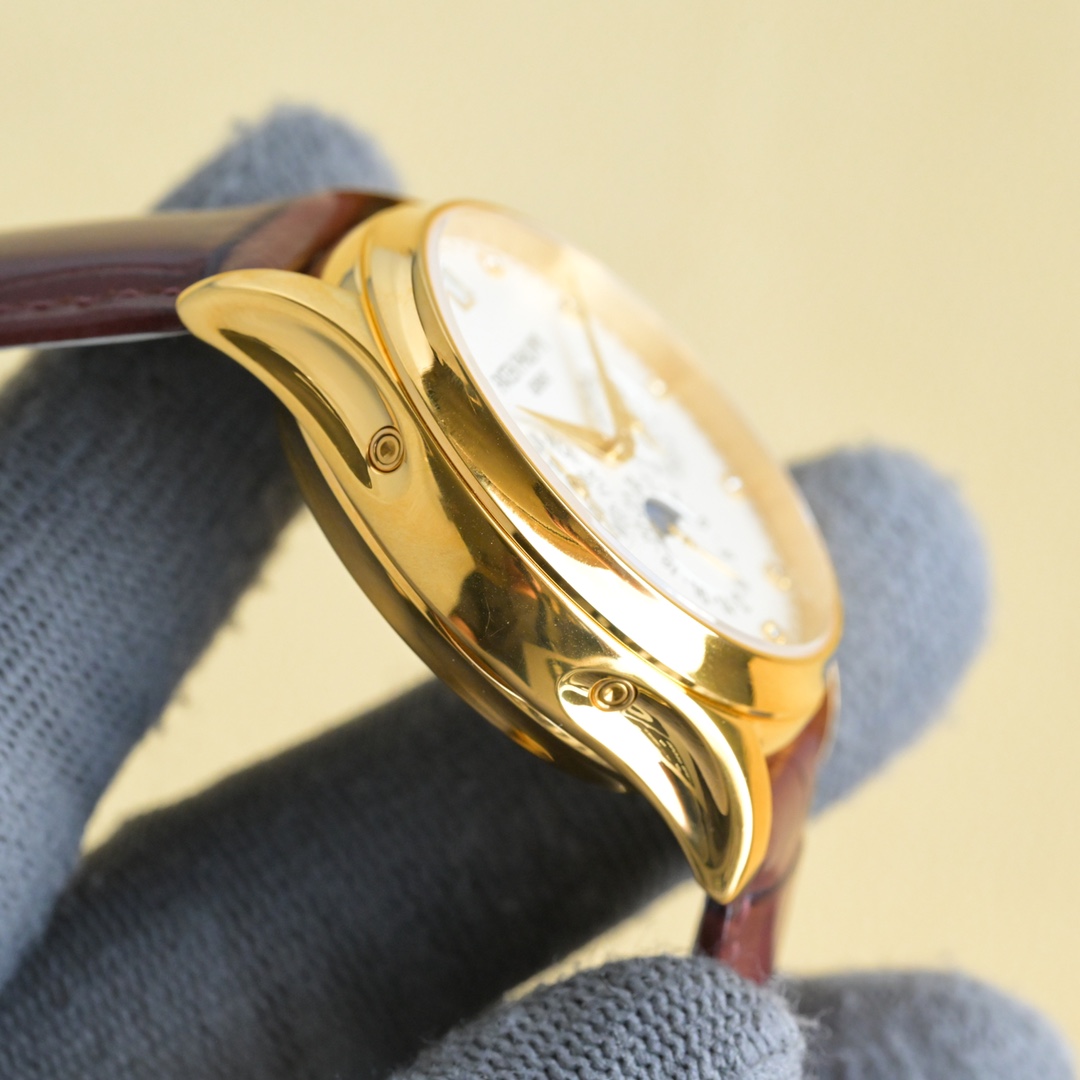 Patek Philippe Blanche 3335 Gold Watch Review: Classic design, 39mm scale, Cal. 324 Q auto-link core, elegant style. - 图片 7