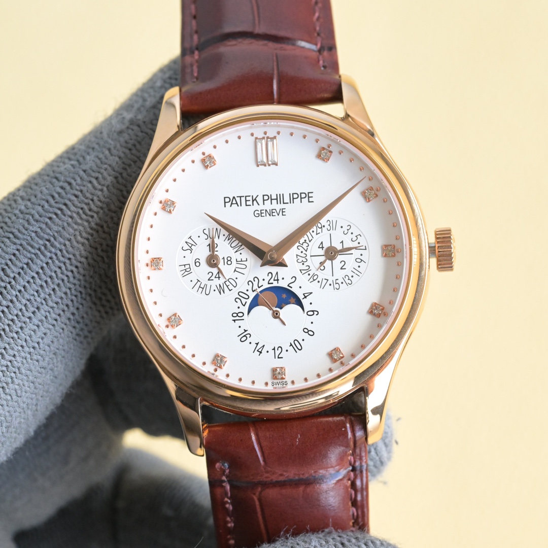 Patek Philippe Blanche 3335 Gold Watch Review: Classic design, 39mm scale, Cal. 324 Q auto-link core, elegant style.