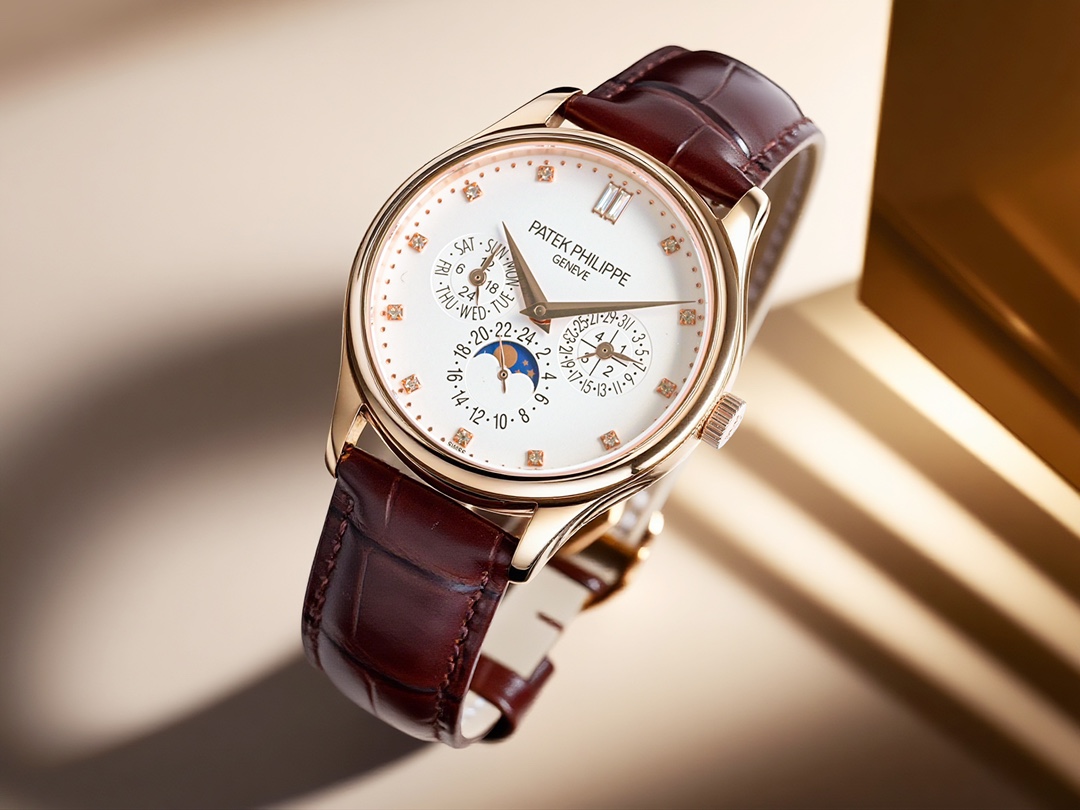 Blanche 3335 Gold Watch Review: Classic Design, Elegant Layout, Italian Leather Strap, Cal. 324 Q Movement - 图片 7