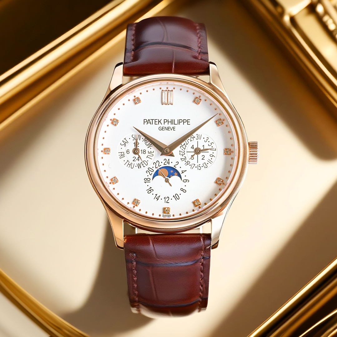 Blanche 3335 Gold Watch Review: Classic Design, Elegant Layout, Italian Leather Strap, Cal. 324 Q Movement - 图片 4