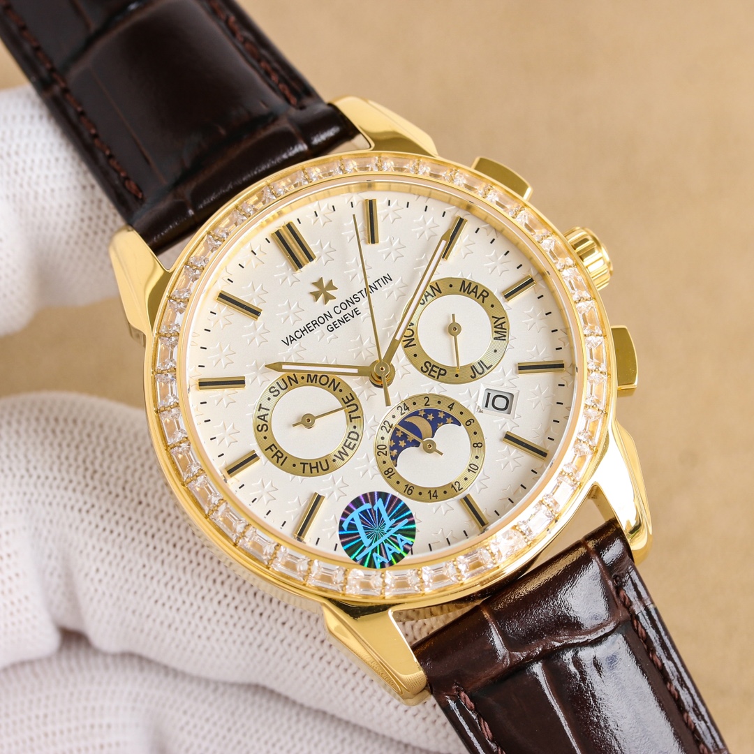 Vacheron Constantin R46 Upgrade Passage Series: White Zen 3450, Gold p3565 Multifunctional Design & High-Quality Craftsmanship - 图片 2