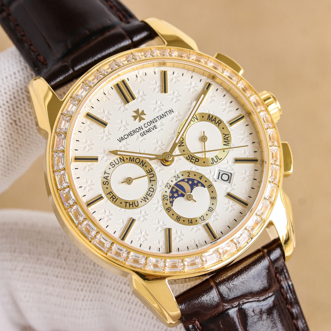 Vacheron Constantin R46 Upgrade Passage Series: White Zen 3450, Gold p3565 Multifunctional Design & High-Quality Craftsmanship - 图片 3