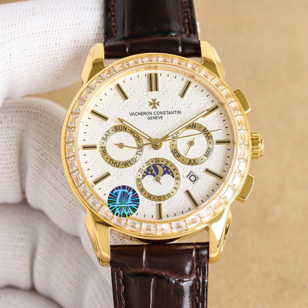 Vacheron Constantin R46 Upgrade Passage Series: White Zen 3450, Gold p3565 Multifunctional Design & High-Quality Craftsmanship