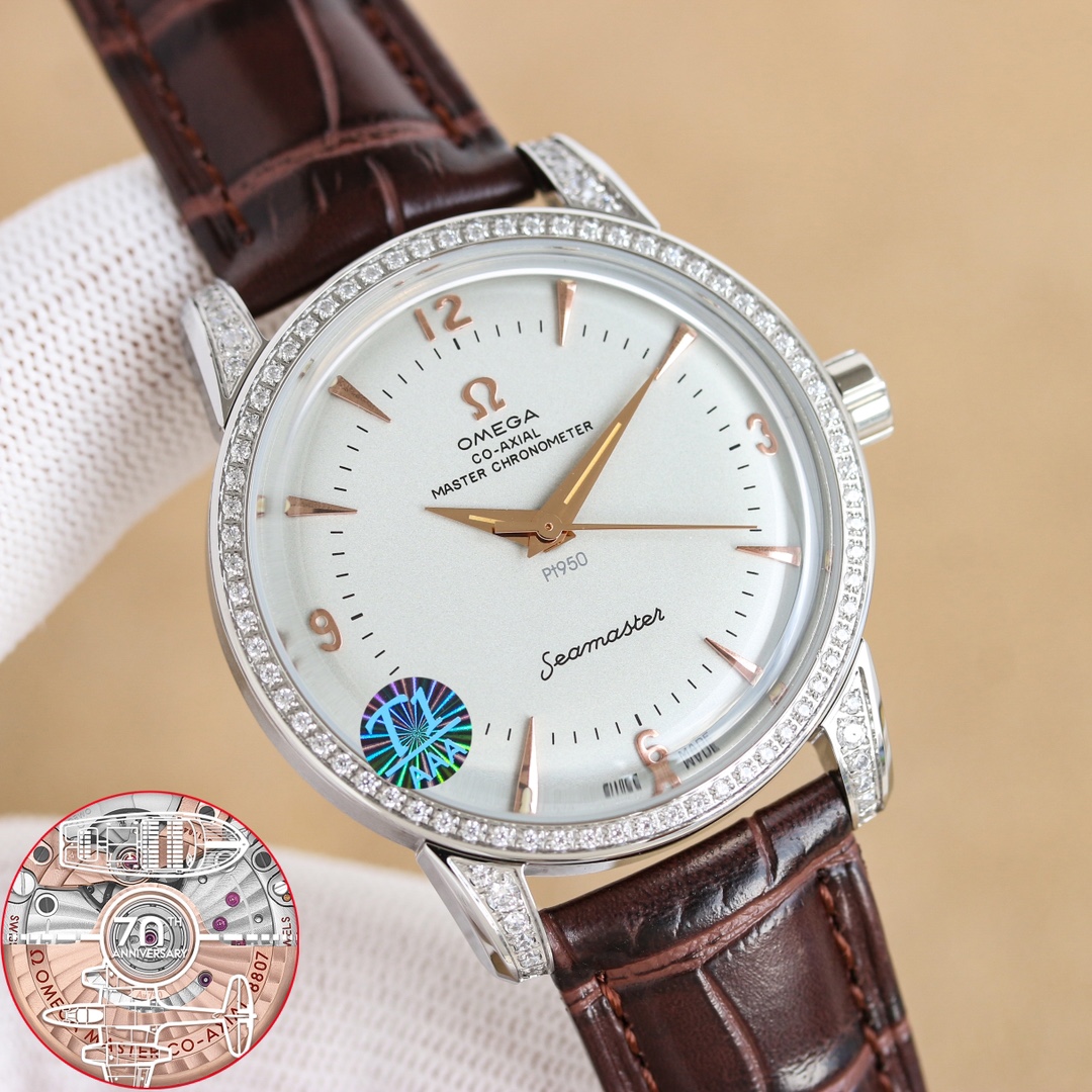 Title: Omega Seamaster 1948 Wristwatch Review Summary: Omega Seamaster 1948 wristwatch features identical design to original, 316L steel, arched sapphire glass, - 图片 2