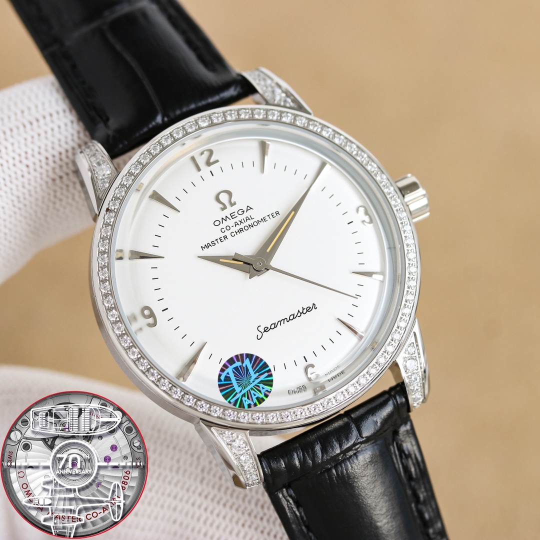 “Omega Seahorse Series 1948 Wristwatch: Monolithic 8806 Design, Sapphire Glass, Limited Edition, 50m Water-Resistant” - 图片 2