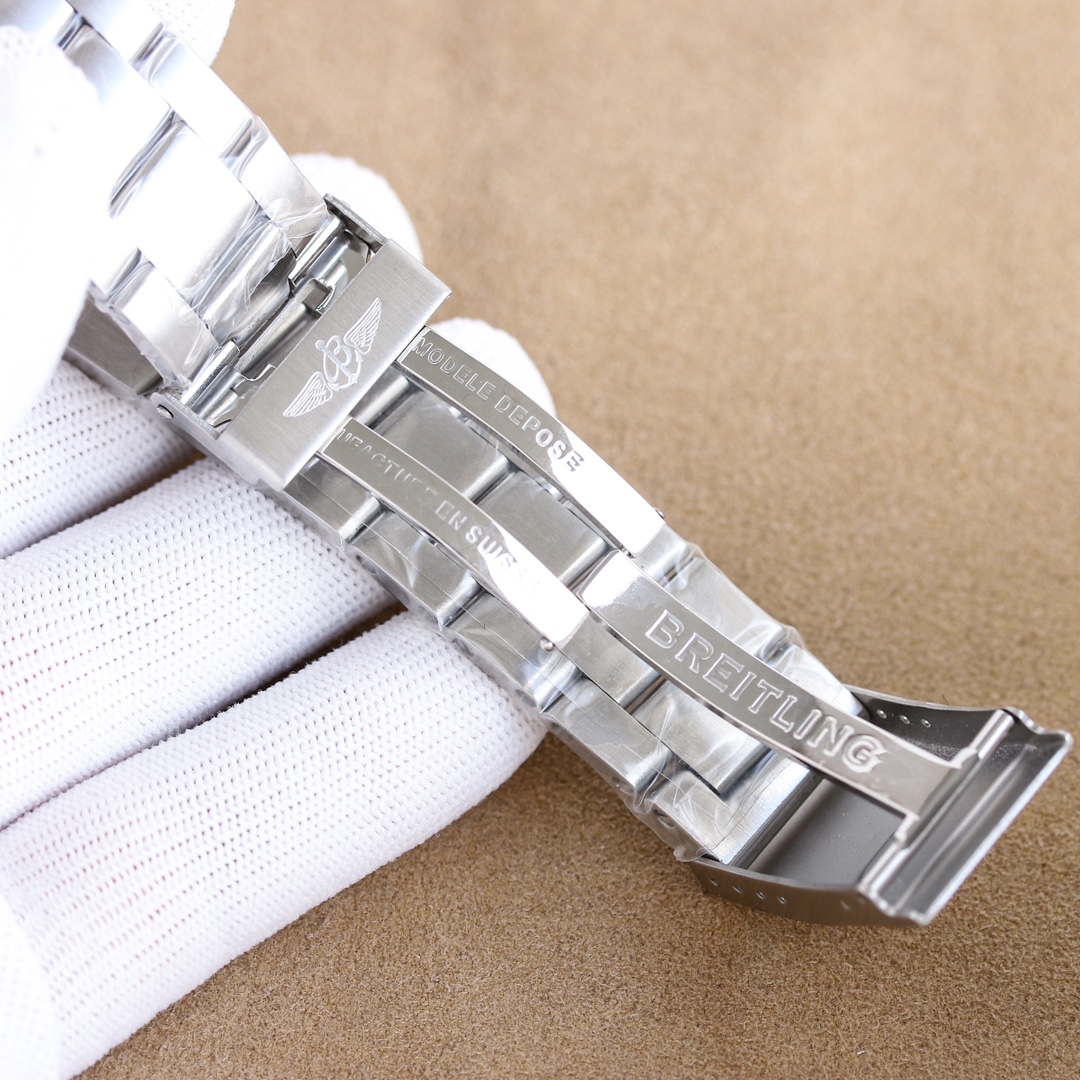Avenger B01 Chronograph 44: 100-Year-Old White Gill 3795 P3910 Belt 100BLS Watch - 图片 8