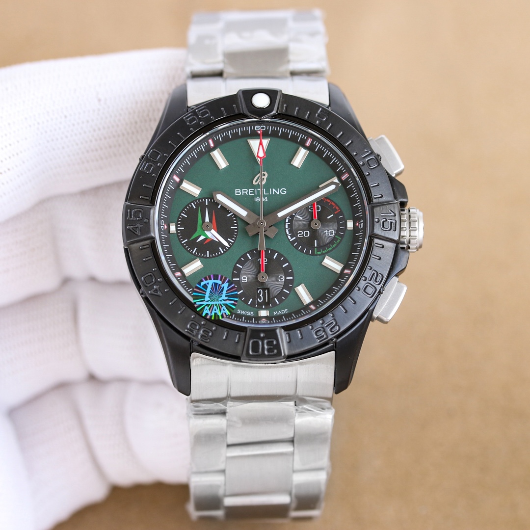 “Avenger B01 Chronograph 44: 100-Year-Old White Gill 3795 P3910 Belt 100BLS Watch”