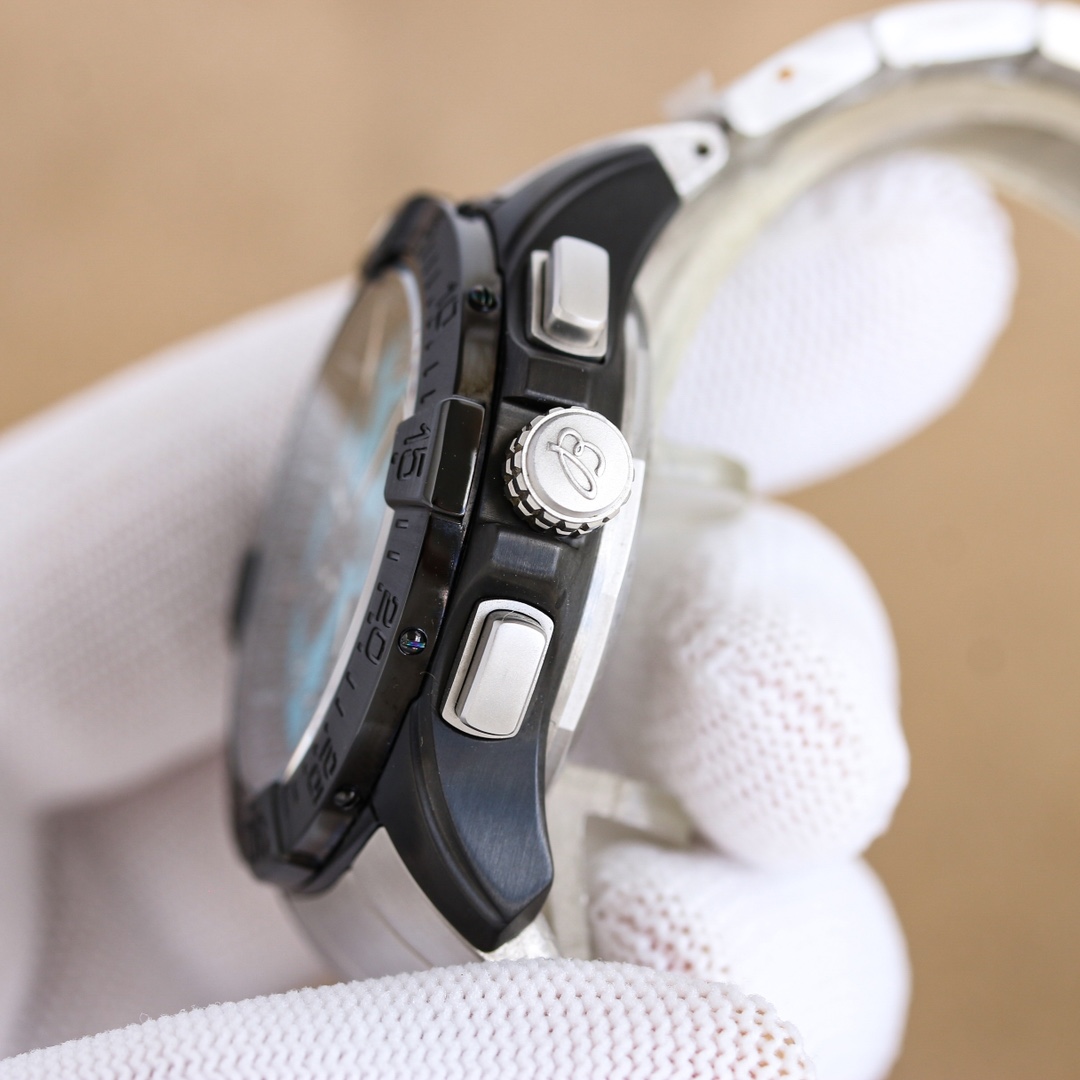 “Avenger B01 Chronograph 44: 100-Year-Old White Gill 3795 P3910 Belt 100BLS Watch” - 图片 7