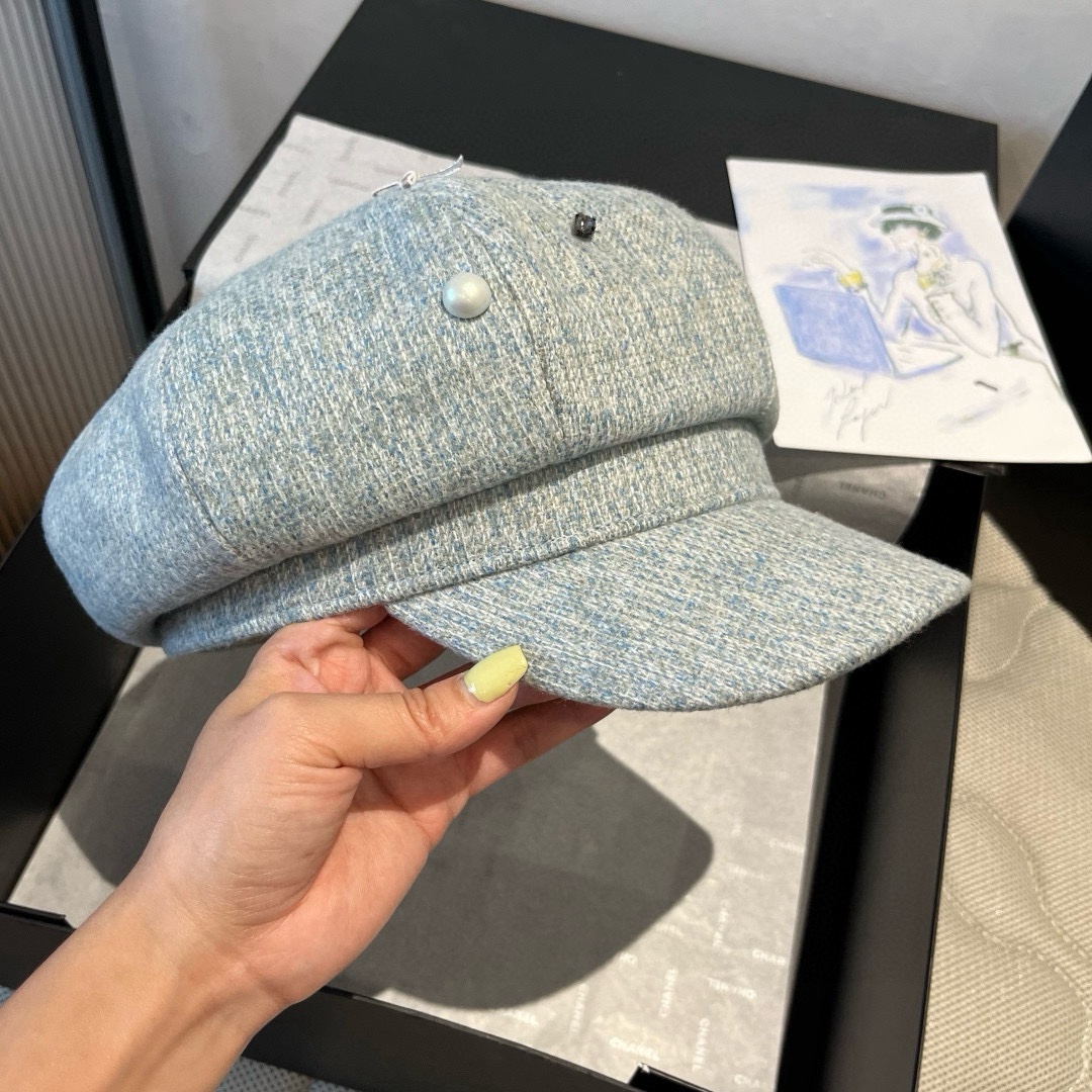 🆕

香奈儿新款鸭舌军帽，高级定制，头围57cm