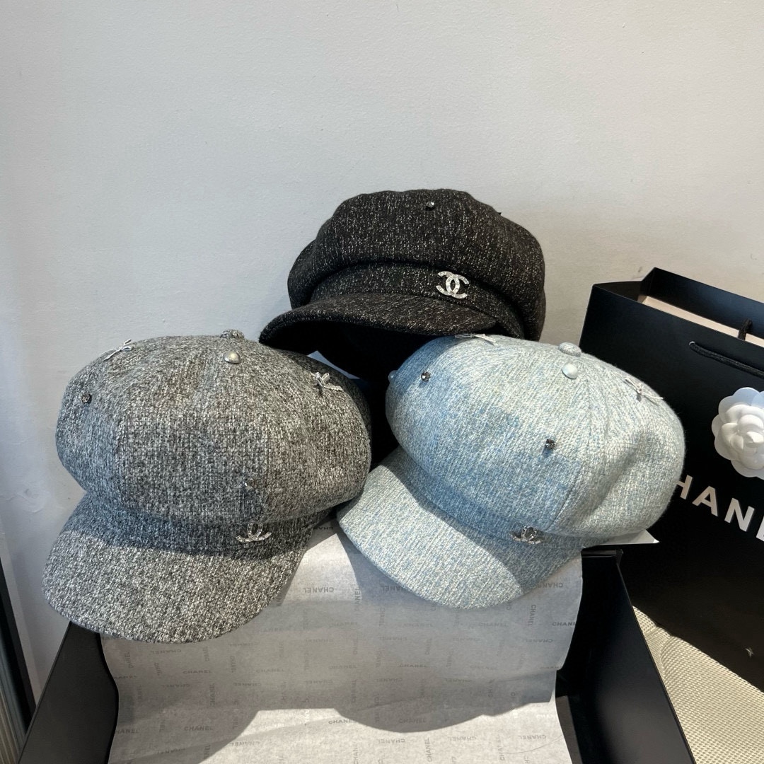 🆕

香奈儿新款鸭舌军帽，高级定制，头围57cm