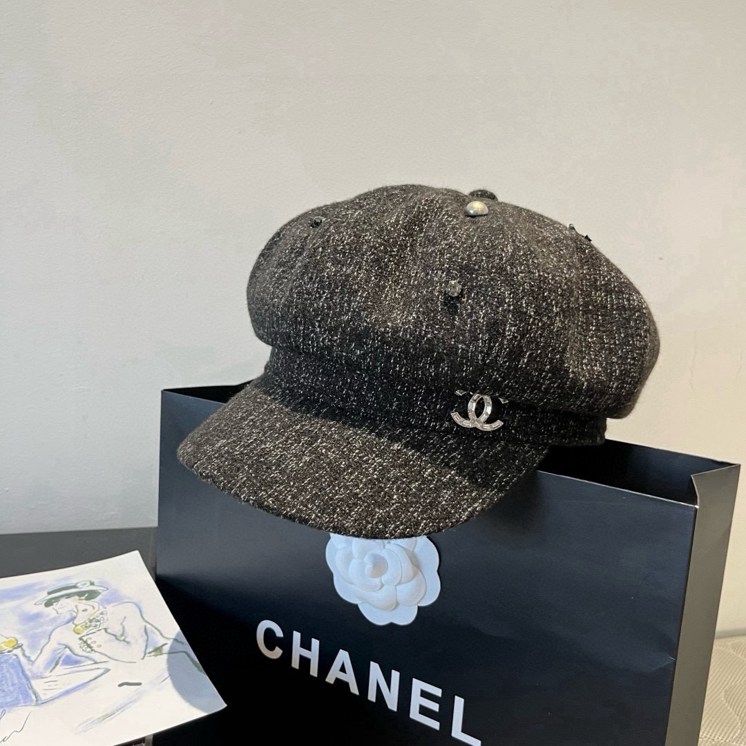 🆕

香奈儿新款鸭舌军帽，高级定制，头围57cm