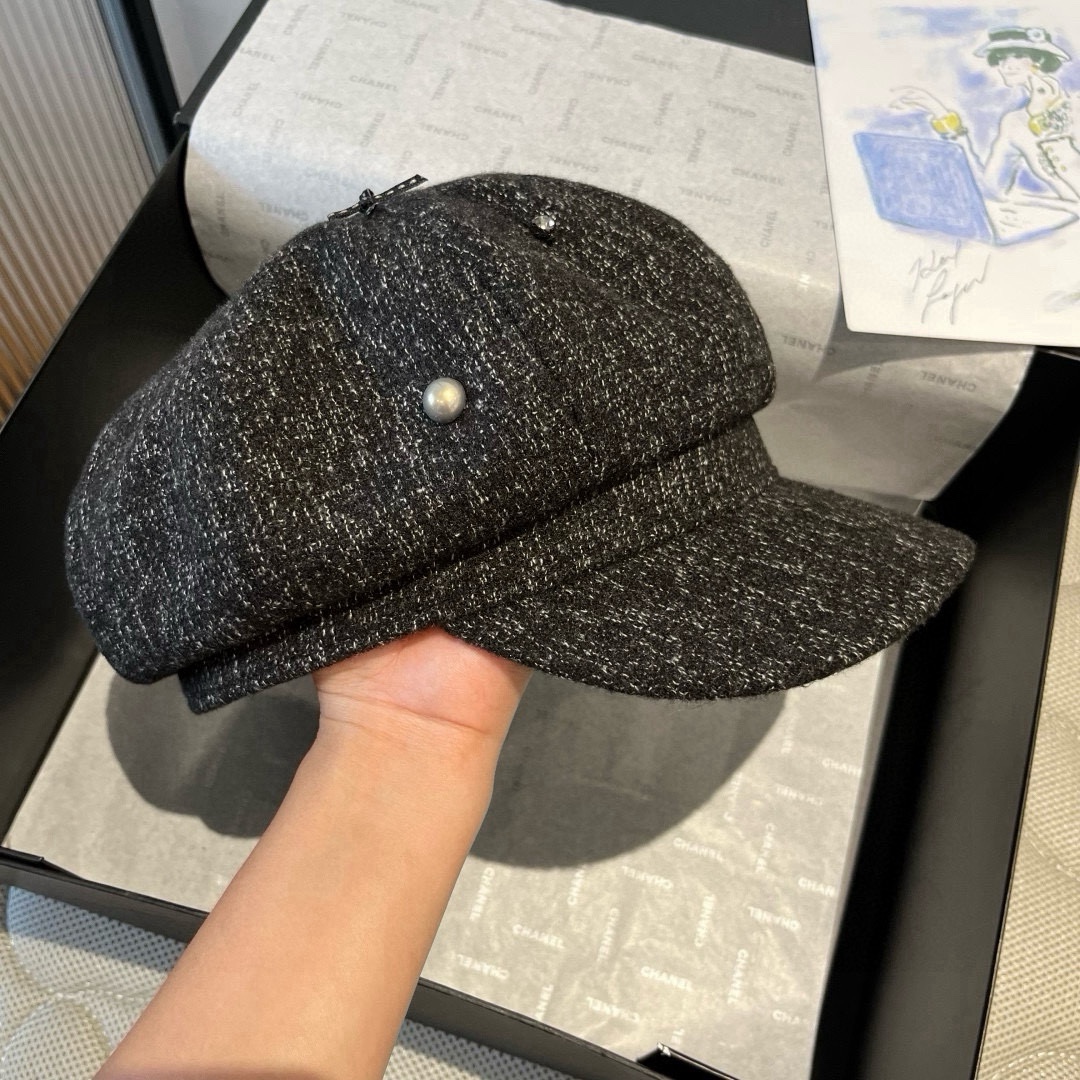 🆕

香奈儿新款鸭舌军帽，高级定制，头围57cm