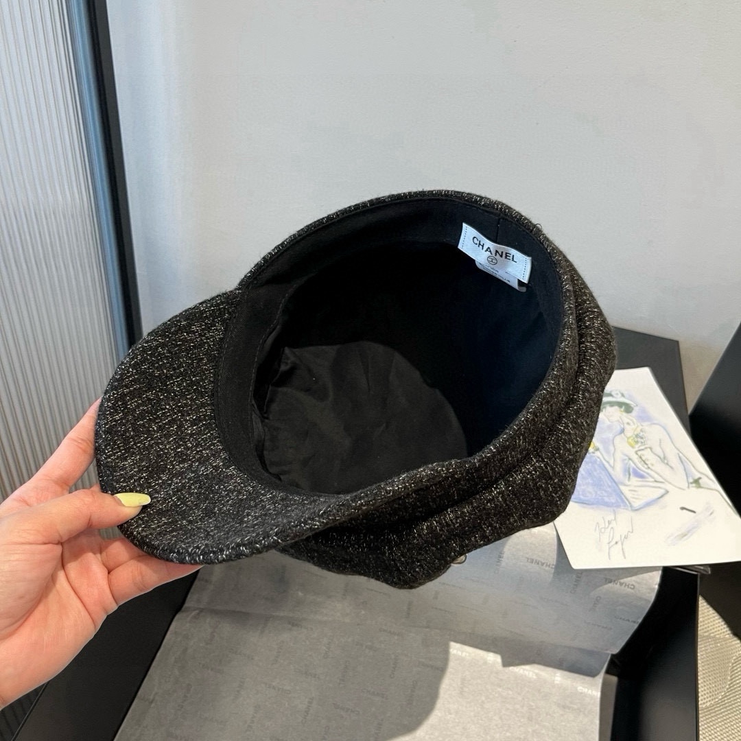 🆕

香奈儿新款鸭舌军帽，高级定制，头围57cm