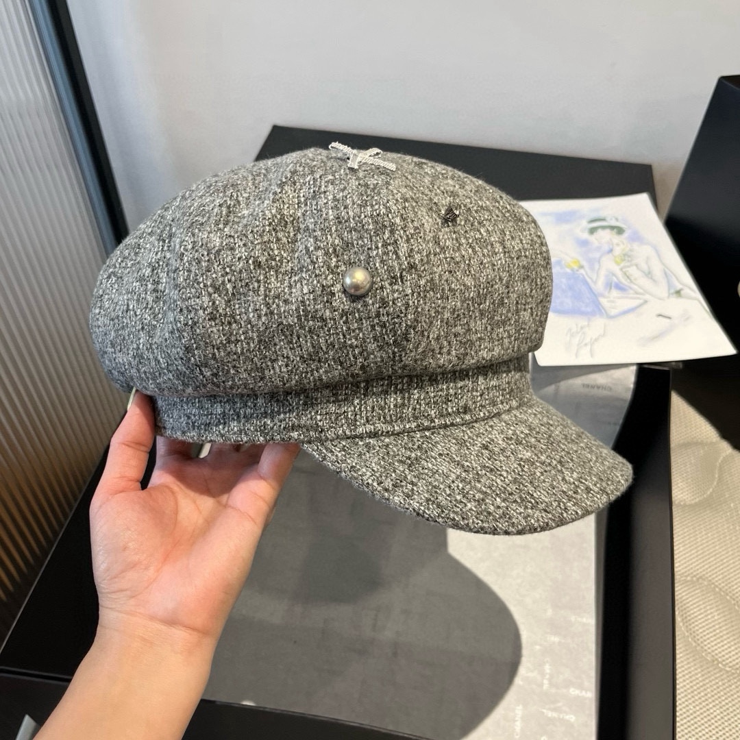 🆕

香奈儿新款鸭舌军帽，高级定制，头围57cm