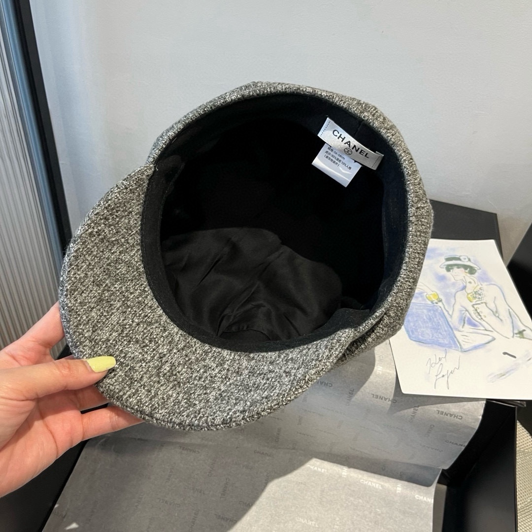 🆕

香奈儿新款鸭舌军帽，高级定制，头围57cm