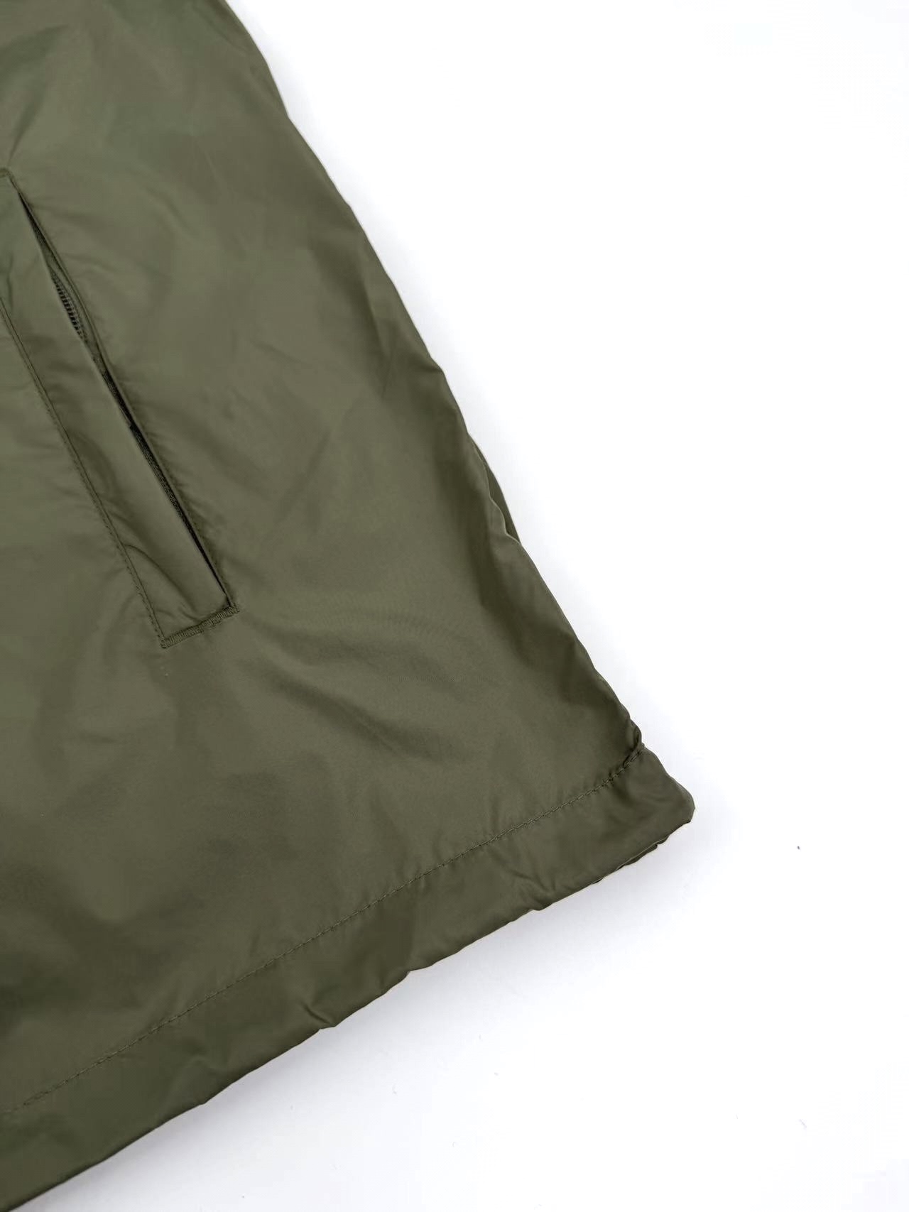 Pradaa Olive Green Nylon Windbreaker Jacket with Hood - Lightweight & Packable 10 i1755530715 345 8