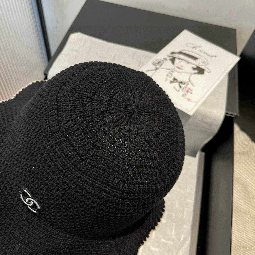 🆕

Chanel香奈儿针织手钩渔夫帽，波浪边小礼帽，头围57cm