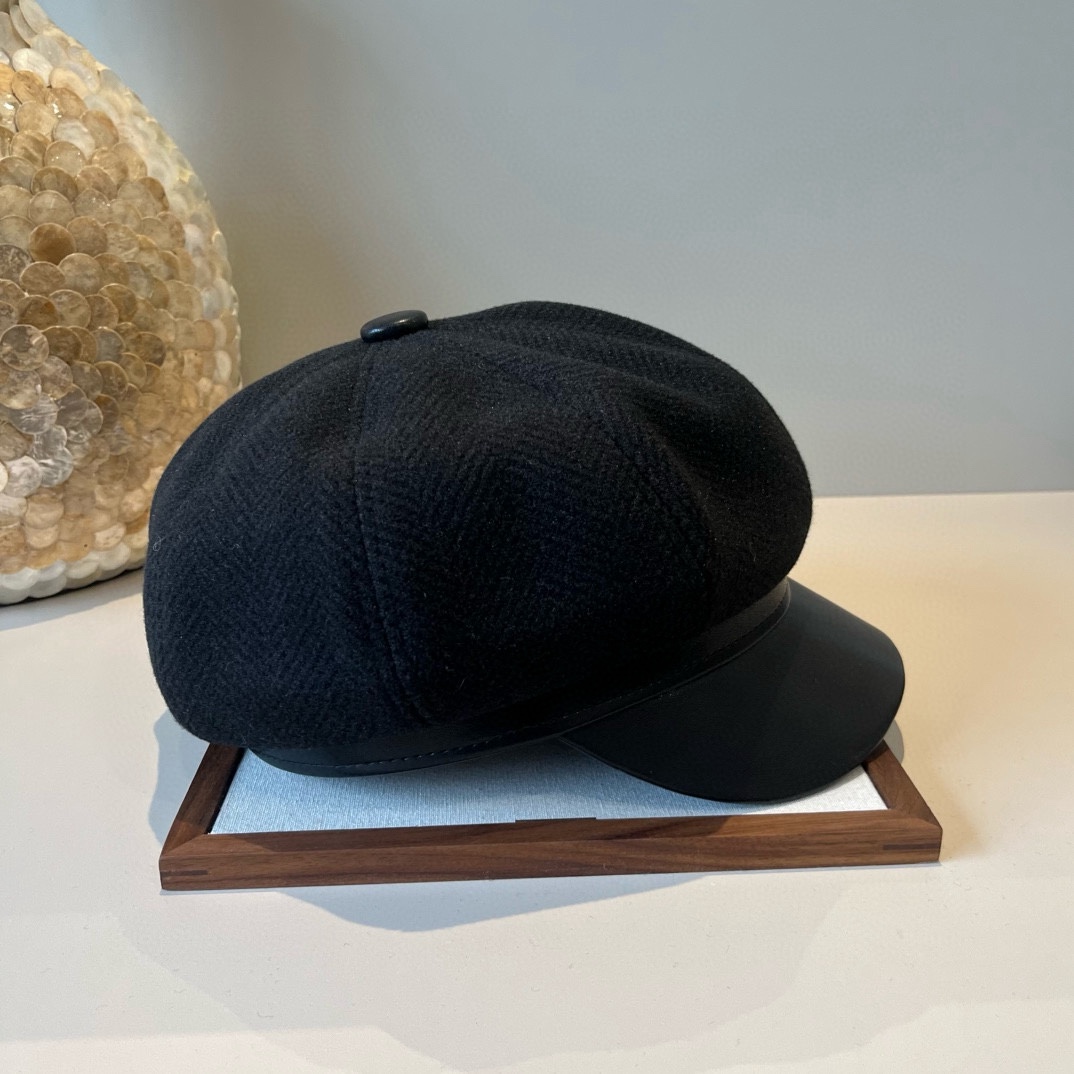 🆕
2024爱马仕HERMES毛呢新款鸭舌画家帽，头围57cm