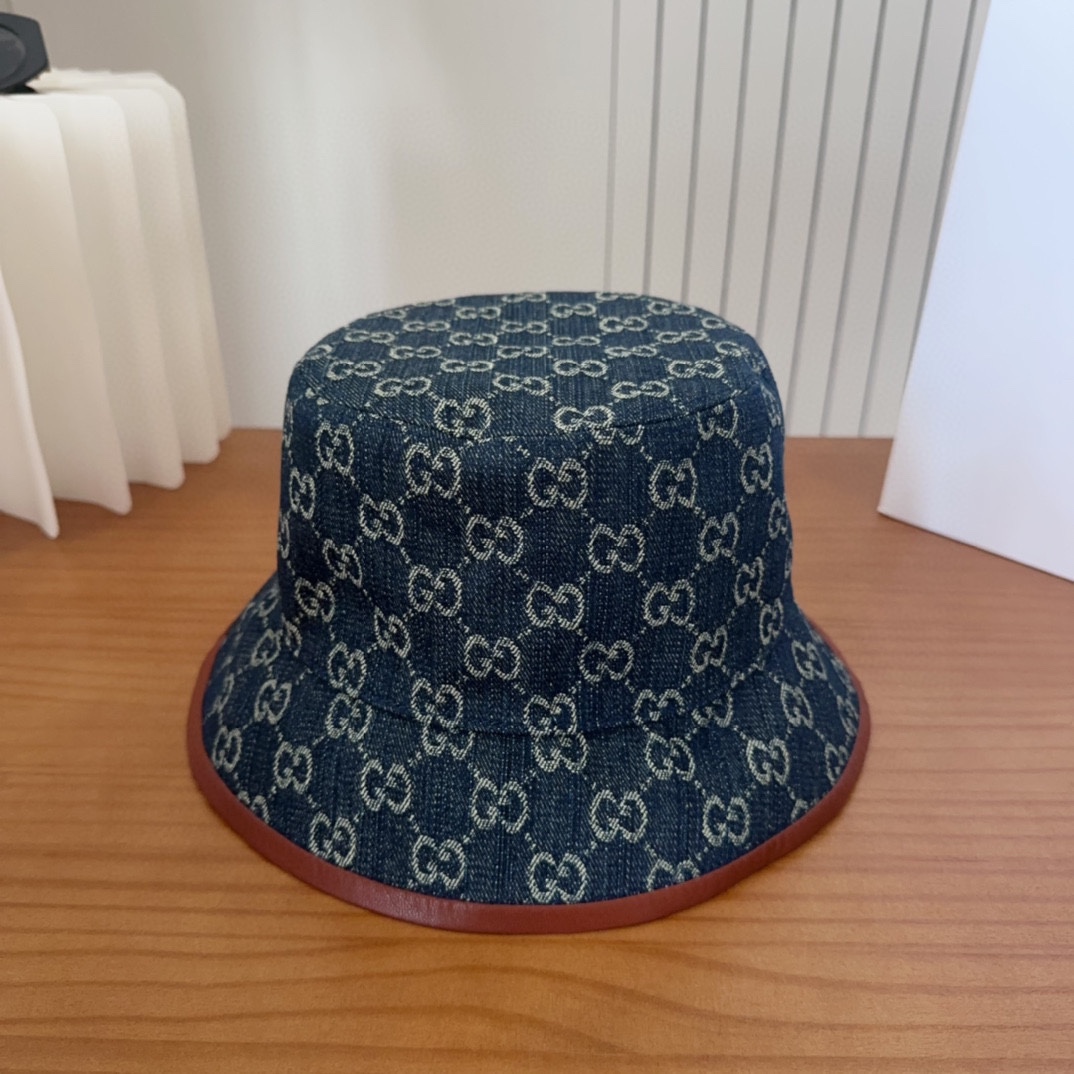 

GUCCI古奇 2025新款专柜同步渔夫帽，爆款出货，超级好搭，新款上架