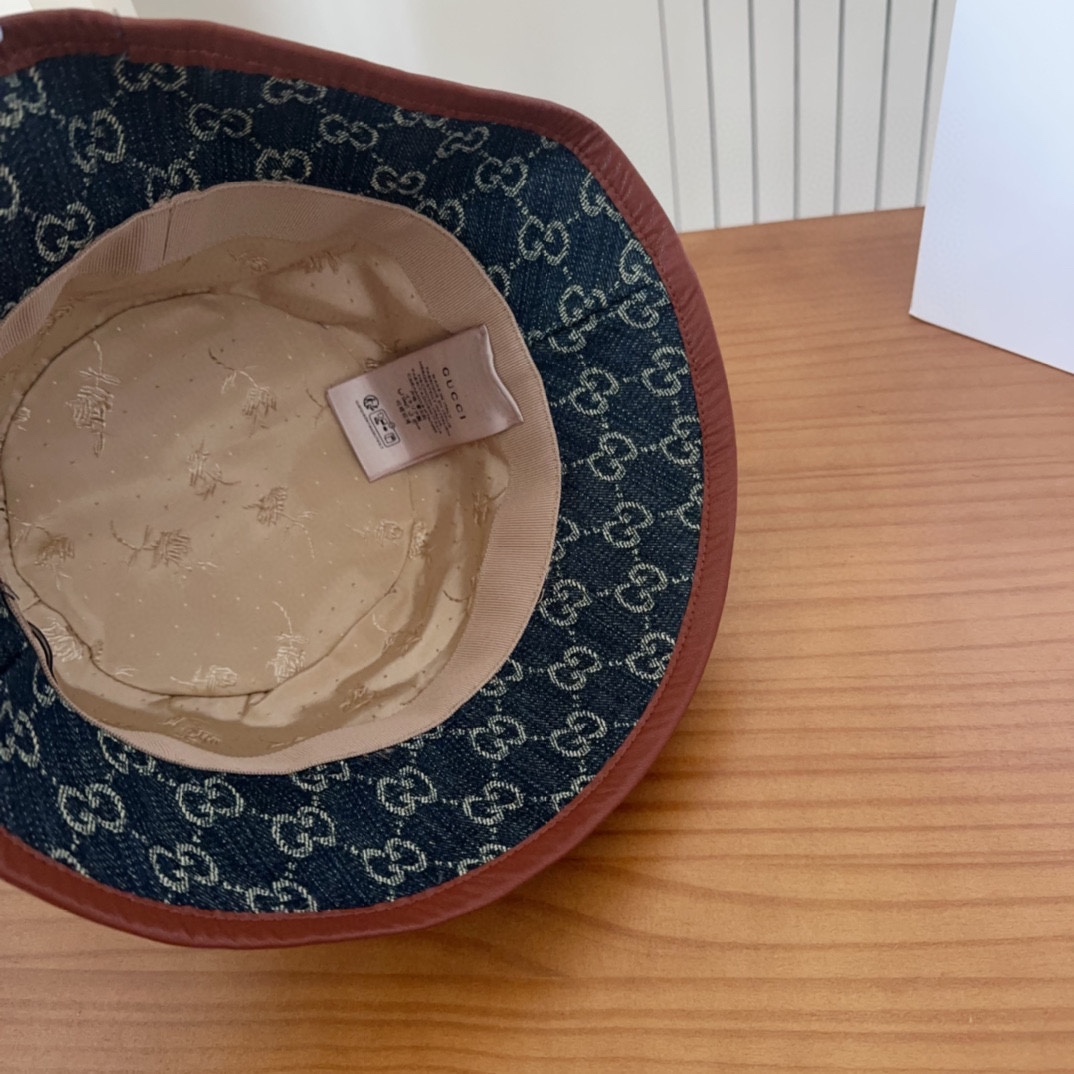 

GUCCI古奇 2025新款专柜同步渔夫帽，爆款出货，超级好搭，新款上架