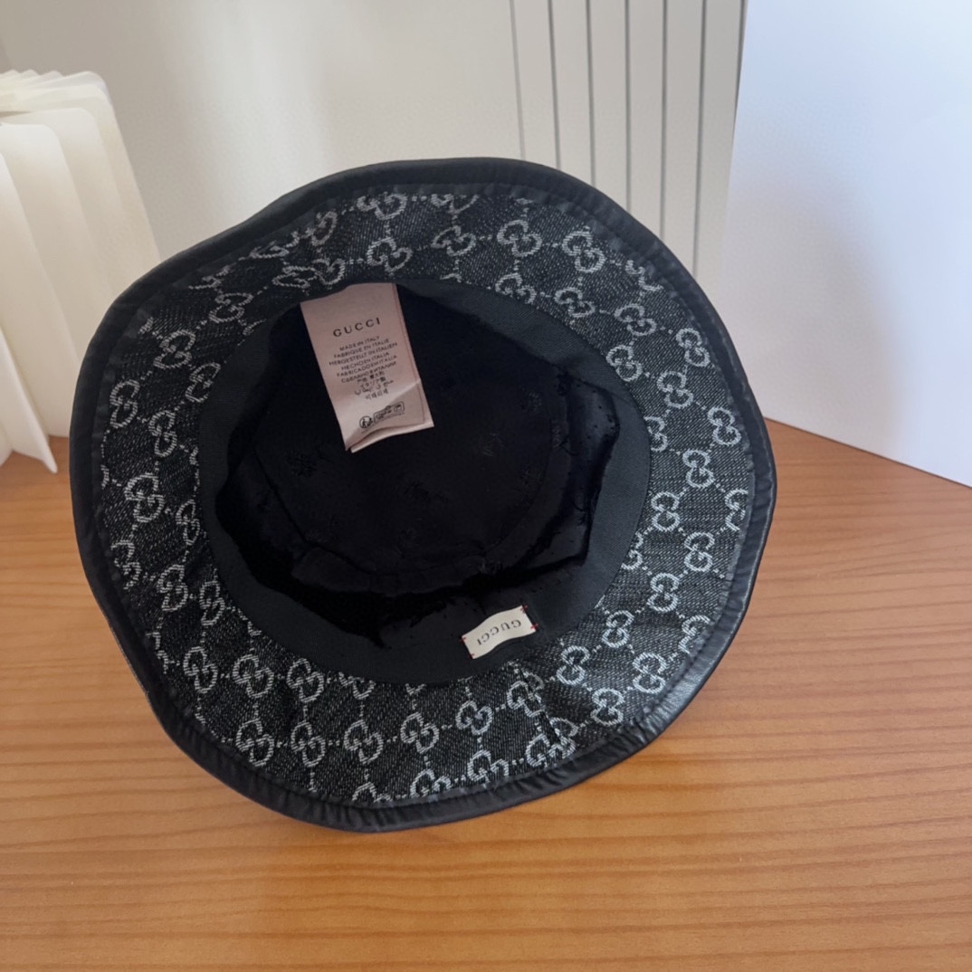 

GUCCI古奇 2025新款专柜同步渔夫帽，爆款出货，超级好搭，新款上架